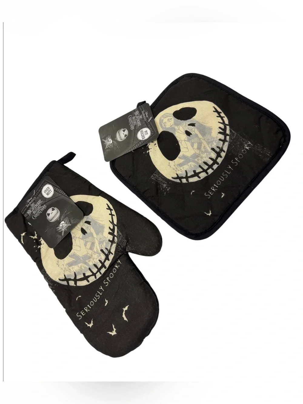 Jack Skellington Oven Mitt & Pot Holder Set